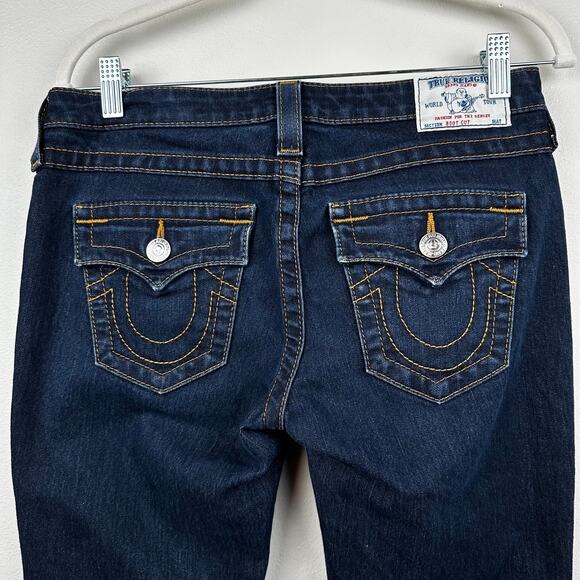 True Religion Boot Cut Flap Pocket Jeans Denim Dark Wash Women's 28 - Picture 4 of 13